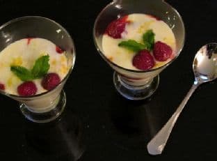 Imagen de Crema de Limón con Frambuesas Frescas